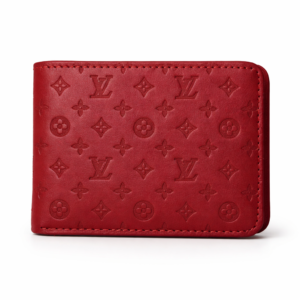 Red Embossed Leather Wallet