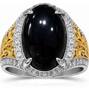 Black Onyx Stone Ring