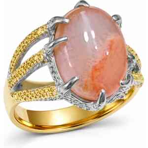 Peach Stone Luxury Statement Ring