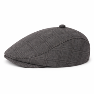 Dark Grey Check Jessie Cap