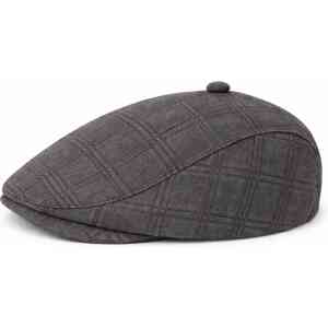 Dark Grey Check Jessie Cap