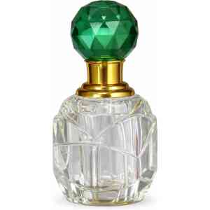 Green Gem Cut Attar Bottle