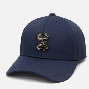 Navy Premium Metal Logo Cap