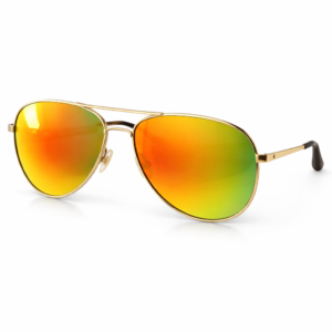 Gold Frame Mirror Aviator Sunglasses