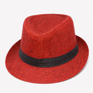 Classic Red Fedora Style Hat