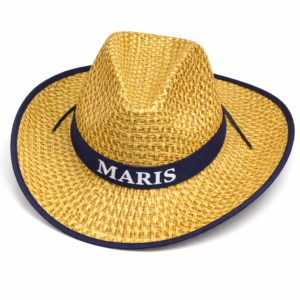 Straw Western Maris Hat (Black Band)