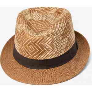 Brown Woven Summer Fedora Hat