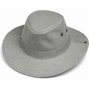 Grey Mesh Safari Hat