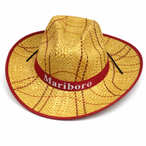 Straw Western Mariboro Hat (Red Band)