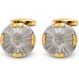 Classic Dual-Tone Round Cufflinks