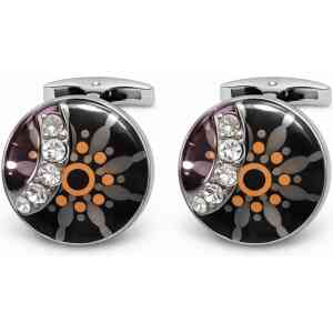Artistic Crystal Accent Cufflinks