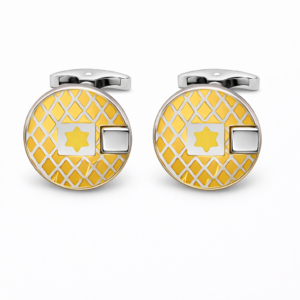 Geometric Gold Pattern Cufflinks