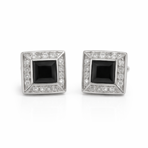 Black Stone Premium Frame Cufflinks