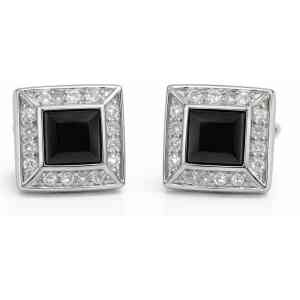 Black Stone Premium Frame Cufflinks