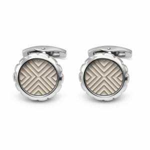 Modern Geometric Silver Cufflinks
