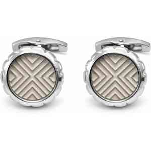 Modern Geometric Silver Cufflinks