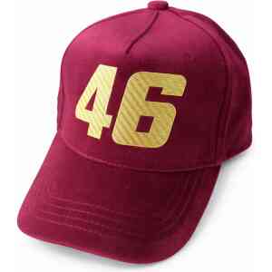 Maroon Velvet 46 Cap with Gold Print
