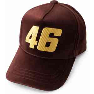 Dark Brown Velvet 46 Cap with Gold Print