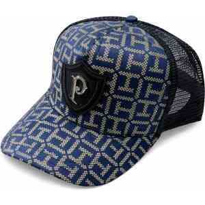 Premium Blue Pattern Mesh Trucker Cap
