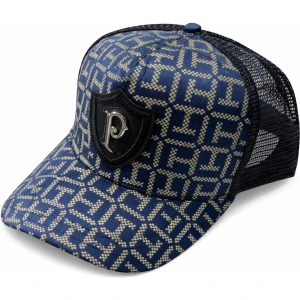 Premium Blue Pattern Mesh Trucker Cap