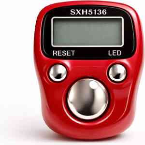 Red Premium Digital Tasbeeh Counter (Metal Button)