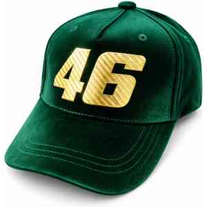 Green Velvet 46 Cap with Gold Print