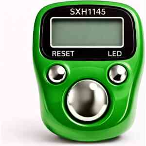 Light Green Premium Digital Tasbeeh Counter (Metal Button)