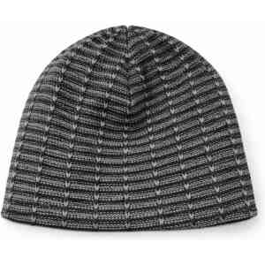 Grey Black Pattern Knit Beanie Cap