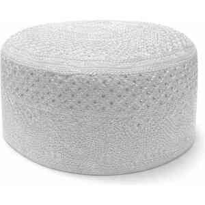 Al Farooq Resham White Prayer Cap