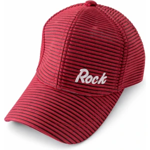 Rock Embroidered Striped Baseball Cap – Adjustable Casual Sports Hat