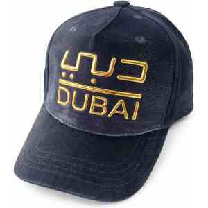 Black Dubai Cap with Gold Logo