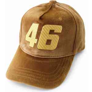 Golden Brown Velvet 46 Number Cap with Gold Print