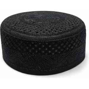 Al Farooq Resham Black Prayer Cap