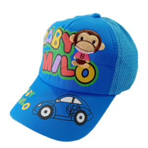 Cute Monkey Kids Blue Cap