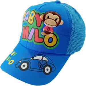Cute Monkey Kids Blue Cap