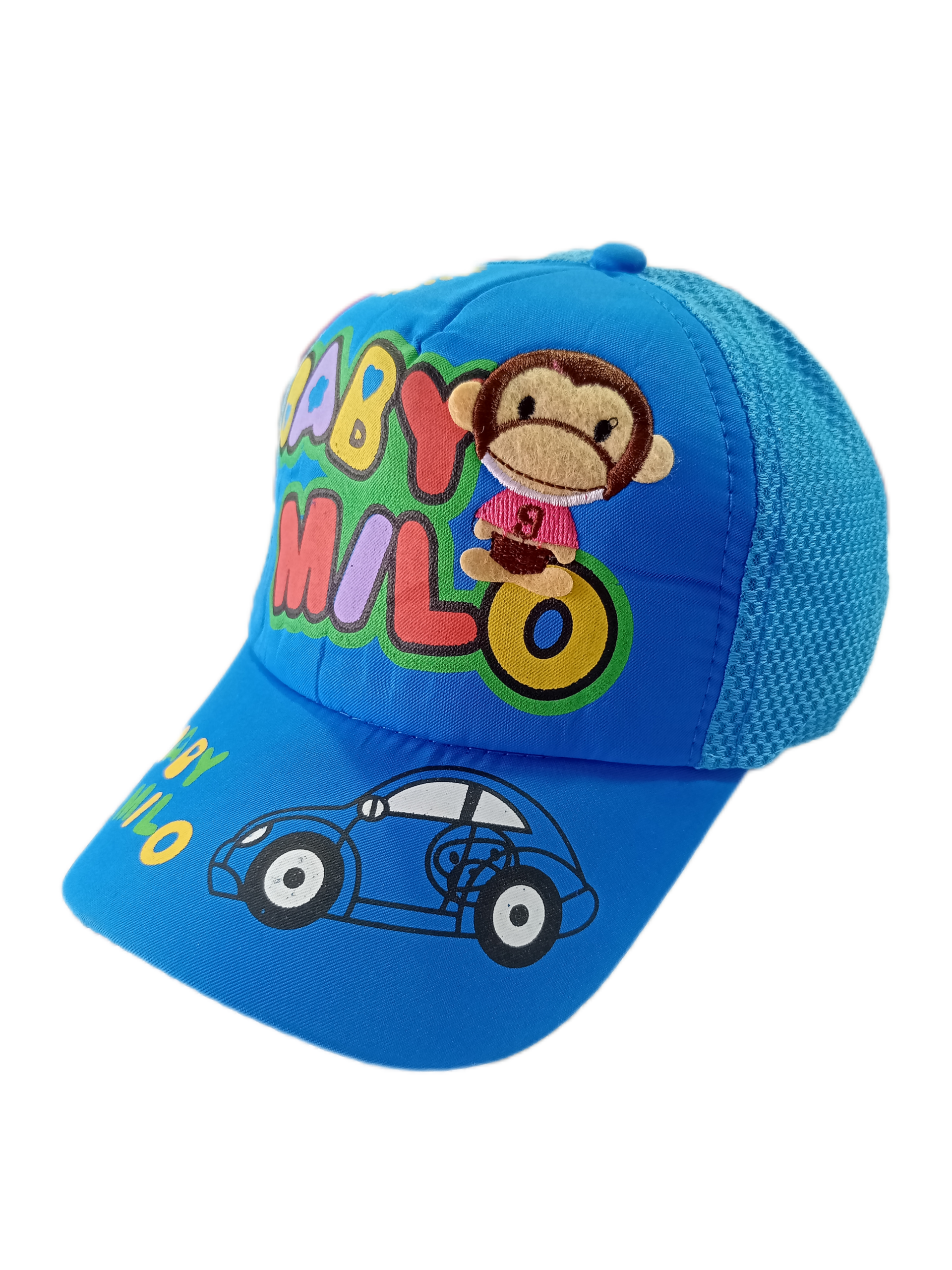 Cute Monkey Kids Blue Cap