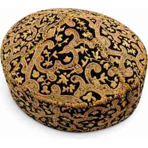 Black and Gold Luxury Embroidered Kufi Cap