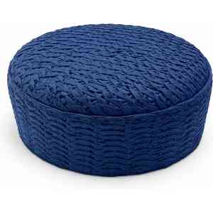 Textured Navy Blue Muslim Prayer Cap – Islamic Kufi Hat