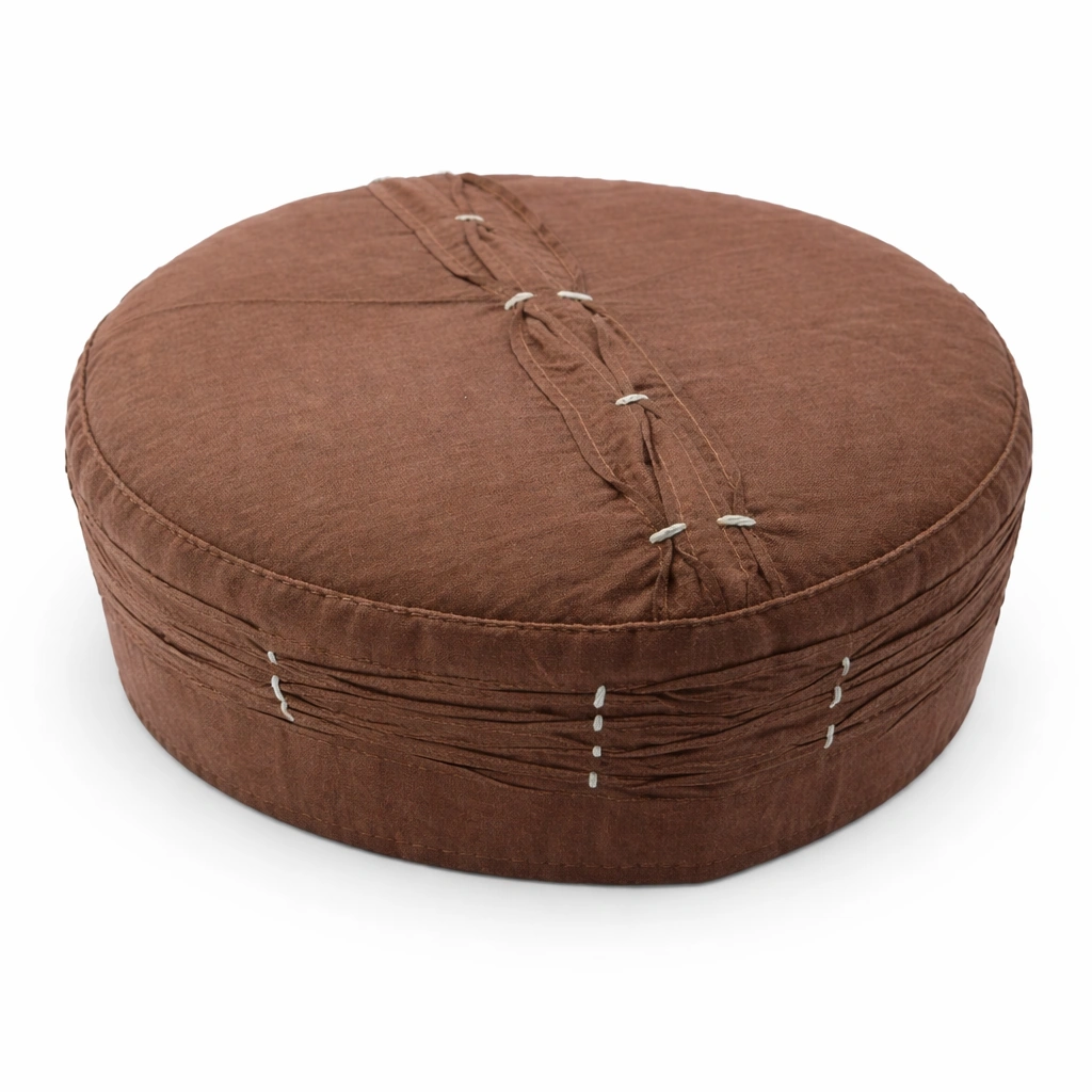 Brown Muslim Prayer Cap – Traditional Islamic Kufi Hat