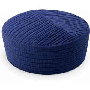 Pleated Navy Muslim Prayer Cap – Islamic Kufi Hat