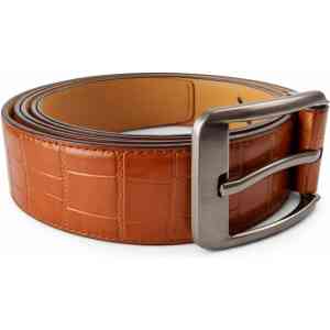 Light Brown Classic Leather Belt for Men