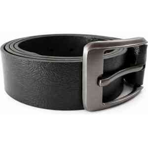 Black Classic Belt with Metal Buckle