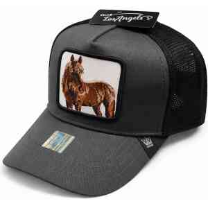 Grey Horse Patch Trucker Cap