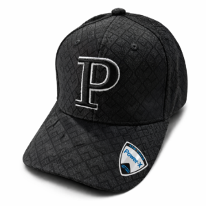 Men’s Jet Black P Logo Designer Pattern Baseball Cap