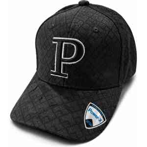 Men’s Jet Black P Logo Designer Pattern Baseball Cap