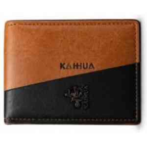 Premium Dual Tone Leather Wallet – Brown & Black Vertical Card Holder