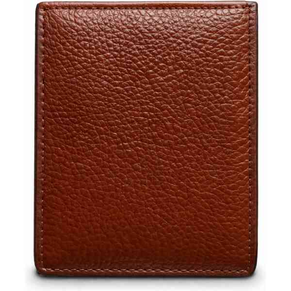 Premium Textured Brown Leather Wallet – Men’s Slim Vertical Card Holder
