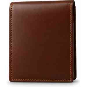 Premium Dark Brown Leather Wallet for Men – Classic Vertical Slim Card Holder