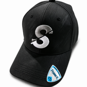 Men’s Matte Black S Logo Premium Baseball Cap – Adjustable Casual Fashion Hat