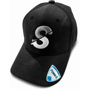 Men’s Matte Black S Logo Premium Baseball Cap – Adjustable Casual Fashion Hat